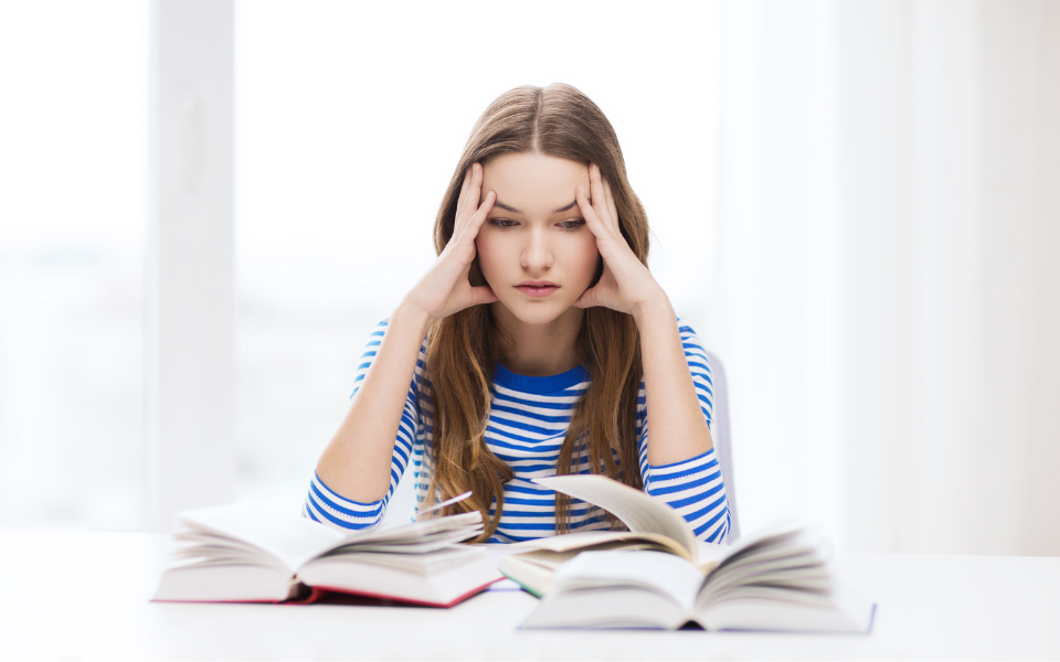 teen is tired or stressed